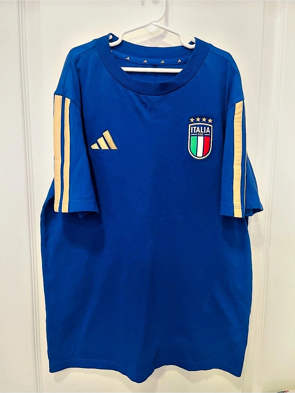 adidas Italy 2023 Home Jersey Blue & Yellow